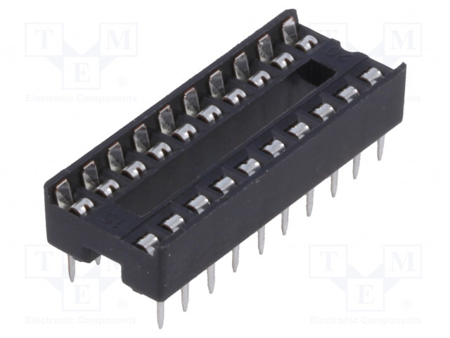KANNATIN: INTEGROIDUT PIIRIT - DIP20 - 7,62MM - THT - RASTERI: 2,54MM - IC kannat - jousi - ICVT-20P - 1