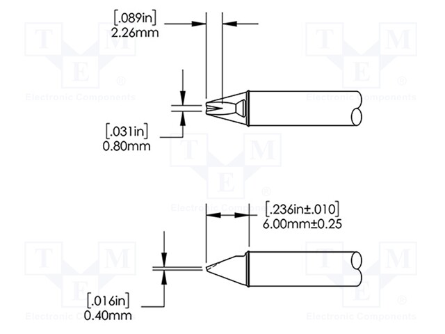 KÄRKI - ERIKOIS-1,6MM - 510°C - JUOTINASEMAA VARTEN - Juotinkärjet - CVC-9VG0016P - 1