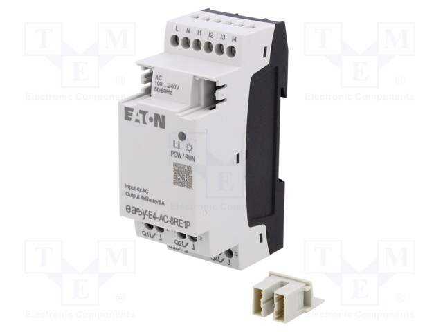 AUTOMATION MODULE: EXTENSION - IN: 4 - OUT: 8 - OUT 1: RELAY - 5A - EASYE4 - Ohjelmoitavat releet - EASY-E4-AC-8RE1P - 1