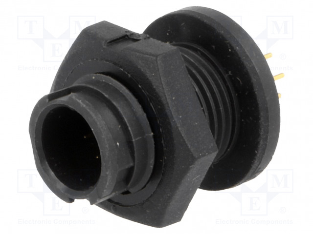 LIITIN: PYÖREÄT - PISTORASIA - UROS - 3A - 125V - PIN: 6 - EN2 - THT - IP68 - SWITCHCRAFT liittimet - EN2P6M26P - 1