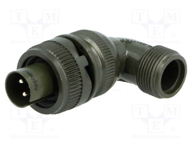 LIITIN: PYÖREÄT - PISTOKE - JOHTOON - PIN: 3 - UROS - JUOTETTAVA - MS/DS - C16-1 EcoMate liittimet - DS3108A10SL-3P - 1