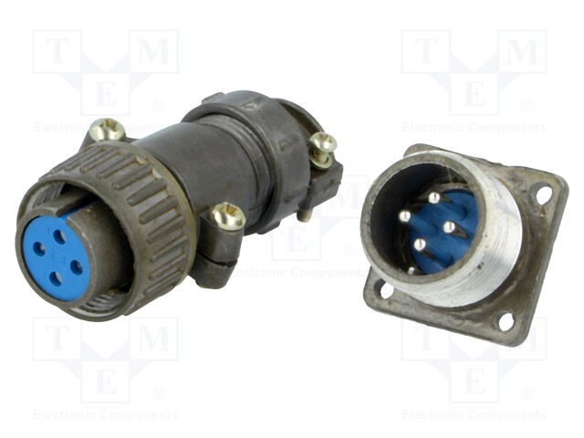 LIITIN: PYÖREÄT - PISTORASIA,PISTOKE - DS1110-08 - UROS,NAARAS - 5A - Erikoisliittimet - DS1110-08-04LYP - 1