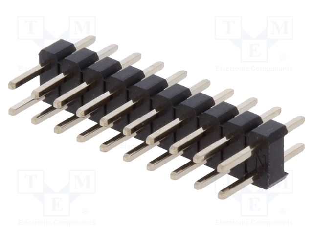 PIIKKIRIMA UROS - PIN: 20 - SUORA - 2MM - THT - 2X10 - KULLATTU - Piikkirimaliittimet - ZL303-2X10P - 1