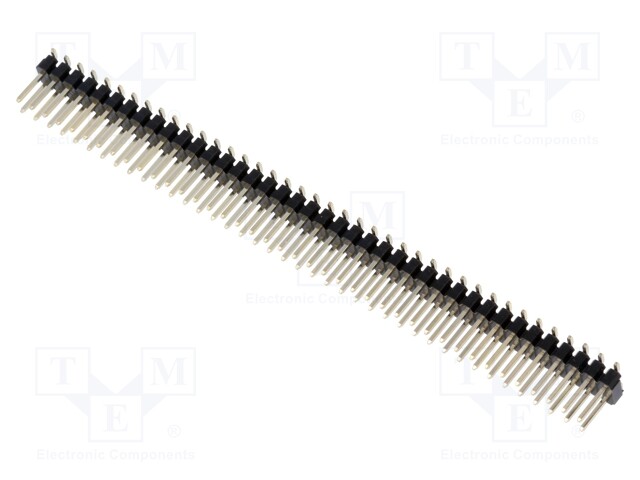 PIIKKIRIMA UROS - PIN: 80 - PYSTYSUORA - 2,54MM - SMT - 2X40 - 1A - Piikkirimaliittimet - ZL301-2X40P - 1