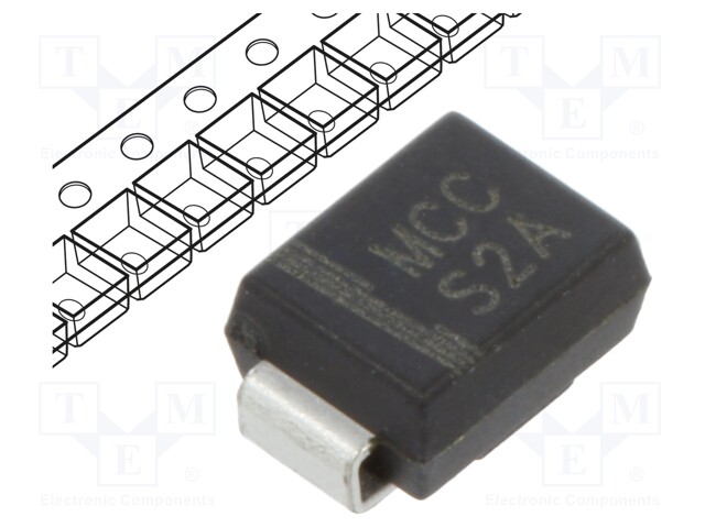 TASASUUNTAUSDIODI - SMD - 50V - 2A - DO214AA,SMB - UFMAX: 1,15V - Diodit - S2A-LTP - 1