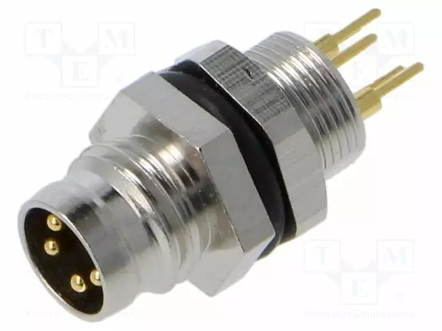 LIITIN: M8 - PISTORASIA - UROS - 48V - 4A - PIN: 4 - IP67 - THT - 0,34MM2 - Erikoisliittimet - 0830-04-T8CP - 1