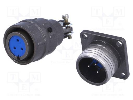 LIITIN: PYÖREÄT - PISTORASIA,PISTOKE - DS1110-06 - UROS,NAARAS - 5A - Erikoisliittimet - DS1110-06-03LYP - 1