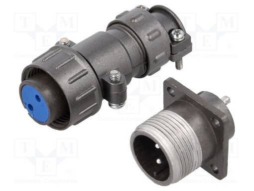 LIITIN: PYÖREÄT - PISTORASIA,PISTOKE - DS1110-08 - UROS,NAARAS - 5A - Erikoisliittimet - DS1110-08-02LYP - 1