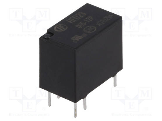 RELE - SPDT - UKELAN: 5VDC - 2A - 0,5A/125VAC - PCB - Pienoisreleet - HFD23005-1ZP - 1
