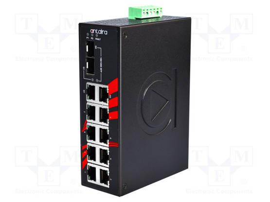 ETHERNET KYTKIN - PORTTIEN LUKU: 10 - 12÷48VDC - RJ45 - Teollisuusverkot - LNX-1002C-SFP - 1