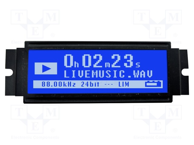LCD NÄYTTÖ - GRAAFINEN - 122X32 - STN NEGATIVE - SININEN - LED - PIN: 20 - Graafiset LCD-näytöt - NHD-12232KZ-NSW-BP - 1