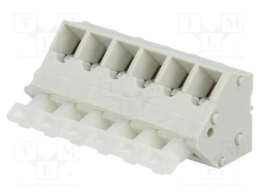 LIITIN: KYTKENTÄRIMA PIIRILEVYLLE - PURISTUS - 24A - 250V - PCB - HARMAA - Riviliittimet piirilevylle - TB-5.0-PD-6P - 1