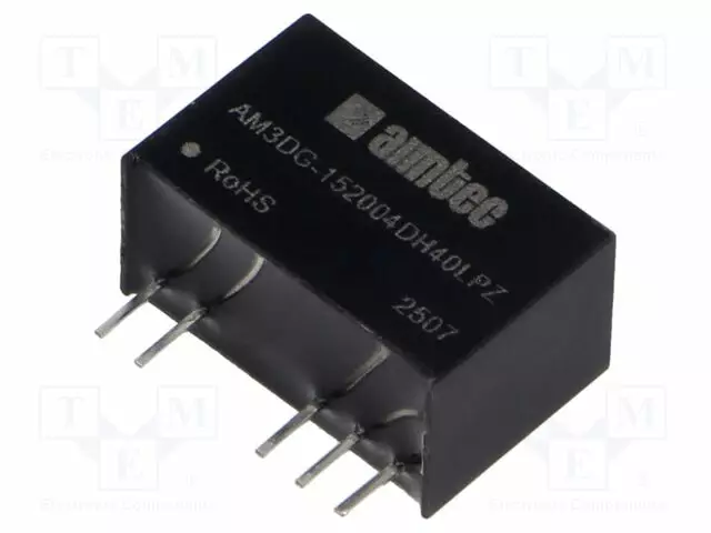 DC/DC MUUNNIN - 2,25W - TULOJÄNNITE 13,5÷16,5VDC - LÄHTÖJÄNNITE 20VDC - ULÄH2: -4VDC - DC/DC muuntimet - AM3DG152004DH40LP - 1
