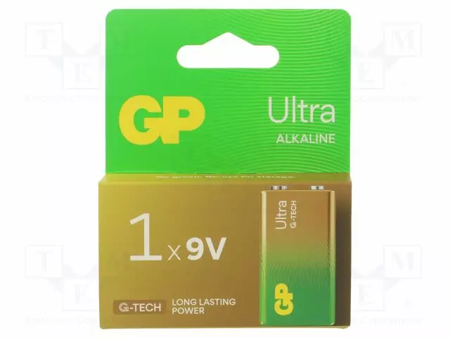 PARISTO: ALKALIPARISTO - 6F22 - 9V - EI-UUDELLEENLADATTAVA - 1KPL - Alkaliparistot - BAT-6LR61UGTECH-GP - 1