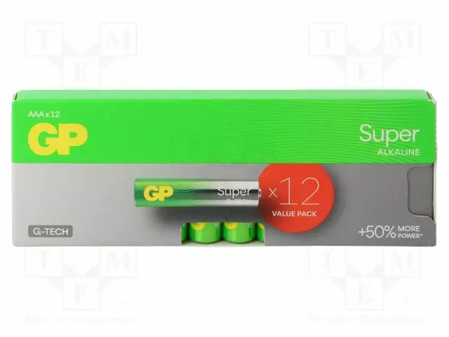 PARISTO: ALKALIPARISTO - AAA - 1,5V - EI-UUDELLEENLADATTAVA - 12KPL - Alkaliparistot - BATLR03SGTECHB12GP - 1