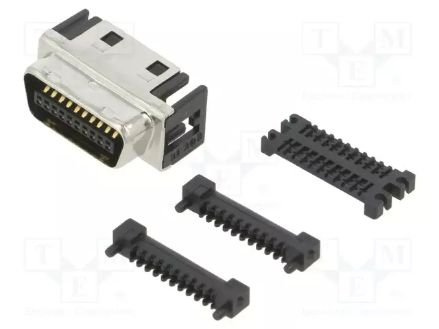 D-SUB LIITIN - PIN: 20 - PISTOKE - UROS - - SUORA - IDC - DXM - D liittimet - DX30AM-20P - 1