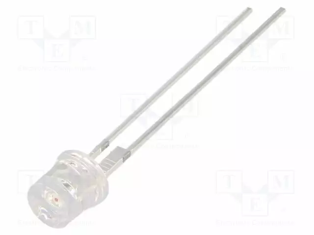 LED - PUNAINEN - 5MM - 5800÷7000MCD - 140° - ETUOSA: LITTEÄT - 2,3÷2,8VDC - Pyöreät LEDit - OS5RKA57E1P - 1
