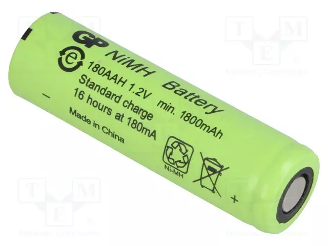 AKKU: NI-MH - AA - 1,2V - 1800MAH - Ø14,5X50MM - 180MA - Akut - ACCU-AA1800GP - 1