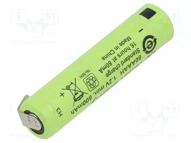 AKKU: NI-MH - AAA,R3 - 1,2V - 780MAH - JUOTOSLEVYT - Ø10,5X43,7MM - Akut - ACCU-AAA800-BL-GP - 1