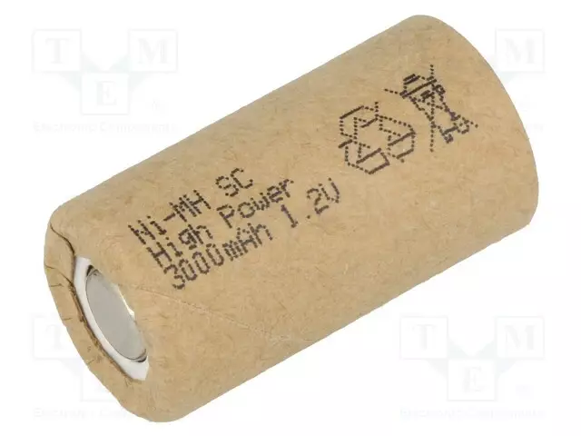 AKKU: NI-MH - SUBC - 1,2V - 3000MAH - Ø22X42MM - 1KPL - Akut - ACCU-SC300HP - 1