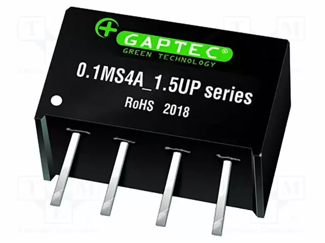 DC/DC MUUNNIN - 100MW - TULOJÄNNITE 11÷13,3VDC - LÄHTÖJÄNNITE 5VDC - ILÄH: 2÷20MA - DC/DC muuntimet - 0.1MS4A-1205S1.5UP - 1