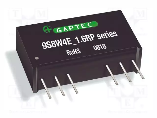 DC/DC MUUNNIN - 9W - TULOJÄNNITE 18÷75VDC - LÄHTÖJÄNNITE 12VDC - ILÄH: 750MA - THT - DC/DC muuntimet - 9S8W4E-4812S1.6RP - 1