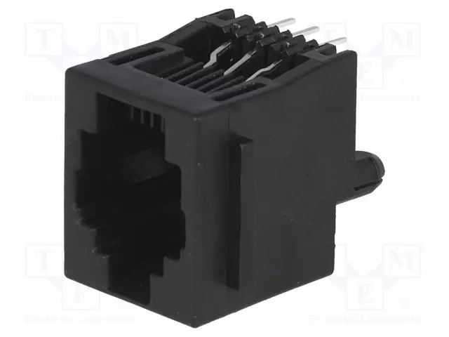 LIITIN: RJ12 - PISTORASIA - PIN: 6 - 6P6C - THT - SUORA - 16,51MM - RJ liittimet - RJ12GP-AMP - 1