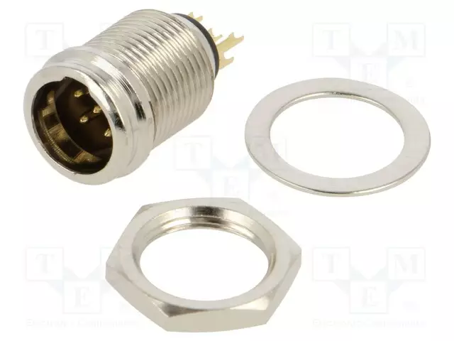 LIITIN: XLR MINI - PISTORASIA - UROS - 5A - 500V - PIN: 5 - JUOTETTAVA - XLR liittimet ja tarvikkeet - RT5MP - 1