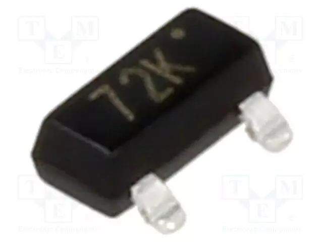N-KANAVA MOSFET - UNI-POLAARINEN - 60V - 340MA - 350MW - SOT23 - Transistorit - 2N7002K-TP - 1