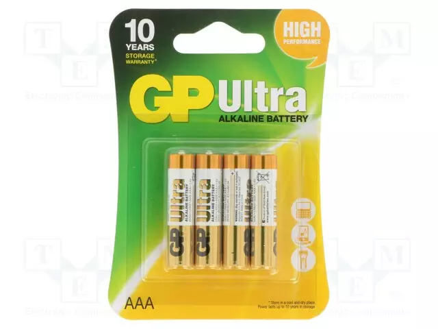 PARISTO: ALKALIPARISTO - AAA,R3 - 1,5V - EI-UUDELLEENLADATTAVA - 4KPL - Alkaliparistot - BAT-24AU-U4-GP - 1