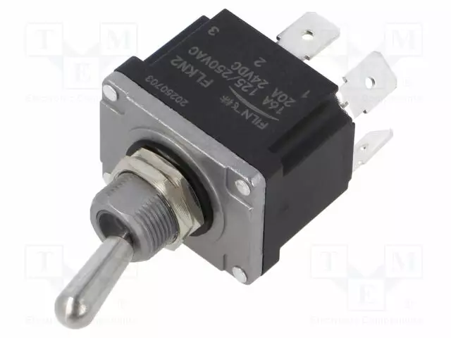 VIPUKYTKIN - ASENNOT: 2 - DPST - OFF-(ON) - 16A/250VAC - 20A/24VDC - Vipukytkimet - KN2-24X-P - 1