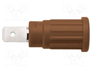 LABORATORY CONNECTOR: 4MM BANANA - SOCKET - 1KV - 32A - BROWN - 34.8MM - Banaanijatkoliittimet - SEPB6453NI-BR - 1