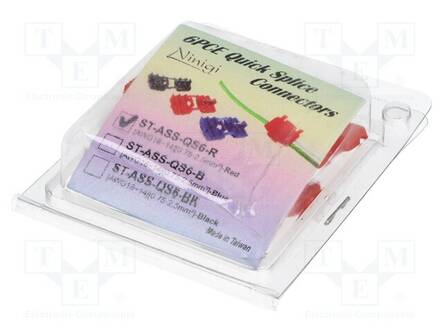 PIKALIITIN - IDC - 0,75÷2,5MM2 - JOHTOON - PUNAINEN - QUICK SPLICE - WAGO ja muut pikaliittimet - ST-ASS-QS6-R - 1