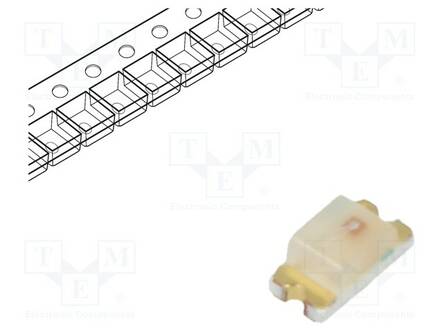 LED - VIHREÄ - SMD - 0603 - 11MCD - 2,7VDC - 1,6X0,8X0,6MM - 125° - 20MA - Pintaliitos LED - SML-LX0603GW-TR - 1