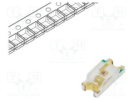 LED - VIHREÄ - SMD - 1206 - 13MCD - 2VDC - 3,2X1,5X1MM - 130° - 20MA - 60MW - Pintaliitos LED - SML-LX1206GC-TR - 1