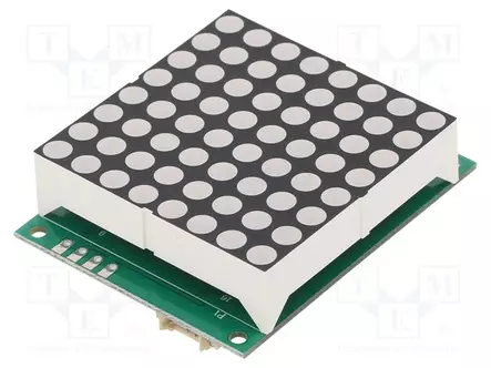 NÄYTTÖ: LED - MATRIISI - 8X8 - PUNAINEN - 6600UCD - 46,9X37,9X14,75MM - Pistematriisinäytöt - LDM-15488NI-UR - 1