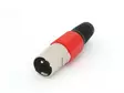 3P XLR PLUG, NICKEL, RED - Plugit ja jakit - CA101R - 1