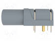 LABORATORY CONNECTOR: 4MM BANANA - SOCKET - 1KV - 24A - GREY - PCBOHM - Banaanijatkoliittimet - SWEB8094AU-GR - 1