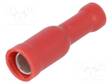 LIITIN: PYÖREÄ - NAARAS - Ø: 4MM - 0,5÷1,5MM2 - PURISTETTAVA - Eristetyt liittimet - ST-050R - 1