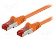 PATCH KAAPELI - S/FTP - CAT: 6 - RJ45-PISTOKE,MOLEMMIN PUOLIN - LANKA - RJ45 Ethernet kaapelit - SFTP6-CCA-005OR - 1