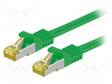 PATCH KAAPELI - S/FTP - CAT: 6A - RJ45-PISTOKE,MOLEMMIN PUOLIN - LANKA - RJ45 Ethernet kaapelit - SFTP7-CU-020GR - 1