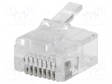 LIITIN: RJ45 - PISTOKE - PIN: 8 - LYHYET - 8P8C - JOHTOON - IDC,PURISTUS - RJ liittimet - RJ45WK-R - 1