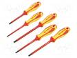SCREWDRIVER: INSULATED-SET - INSULATED - PHILLIPS,SLOT - 5PCS. - Ruuvimeisselit ja sarjat - KT-30615MR - 1