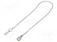 RETAINING CABLE - WITH 2 MOUNTING TABS - PLATING: PVC - 500MM - Sokat ja turvatapit - GN111.2-500C-TR - 1