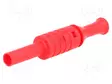 LABORATORY CONNECTOR: 4MM BANANA - SOCKET - 1KV - 36A - PUNAINEN - SCREW - Banaanijatkoliittimet - PJP1063-R - 1