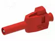 LABORATORY CONNECTOR: 4MM BANANA - PLUG - 20A - PUNAINEN - INSULATED - 54MM - Banaaniliittimet 4mm - PJP1068-PRO-R - 2