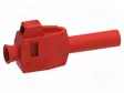 LABORATORY CONNECTOR: 4MM BANANA - PLUG - 20A - PUNAINEN - INSULATED - 54MM - Banaaniliittimet 4mm - PJP1068-PRO-R - 1