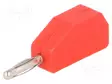 LABORATORY CONNECTOR: 2MM BANANA - PLUG - 10A - 33VAC - 70VDC - PUNAINEN - Banaaniliittimet 2mm - PJP215-R - 1