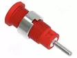 LABORATORY CONNECTOR: 2MM BANANA - SOCKET - PUNAINEN - PLUG PIN 2MMX9MM - Banaanijatkoliittimet - PJP228-1-C-R - 1