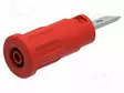 LABORATORY CONNECTOR: 2MM BANANA - SOCKET - 10A - 31.1MM - PUNAINEN - Banaanijatkoliittimet - PJP229-2-R - 2